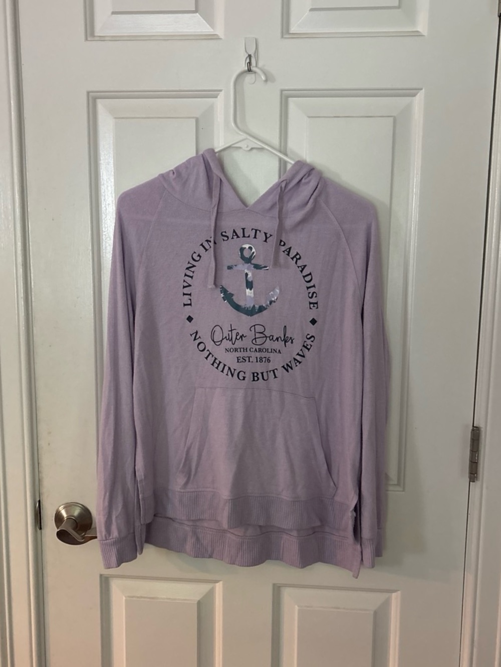 Lavender Hooded Pullover Sweatshirt